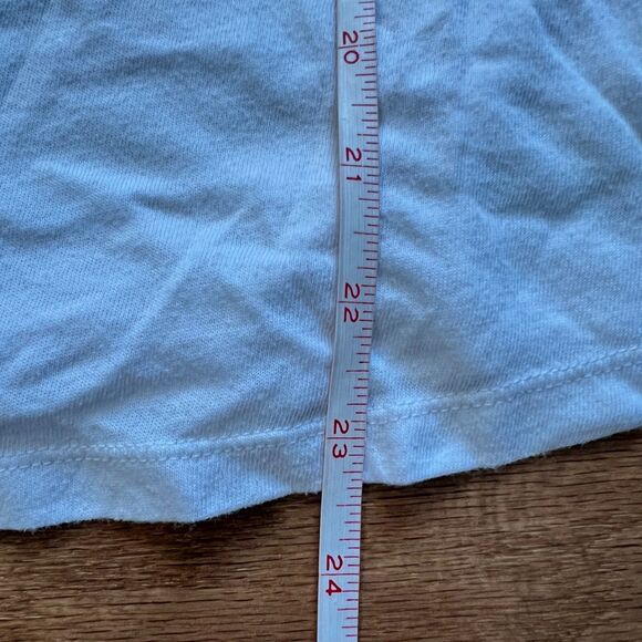 PINK Victoria's Secret Muscle Tee Tank Top Size S White/Turquoise Love Sequin - Picture 7 of 8